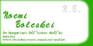 noemi bolcskei business card